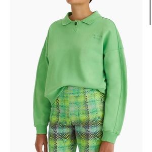 Paloma Wool Green Collared Crewneck